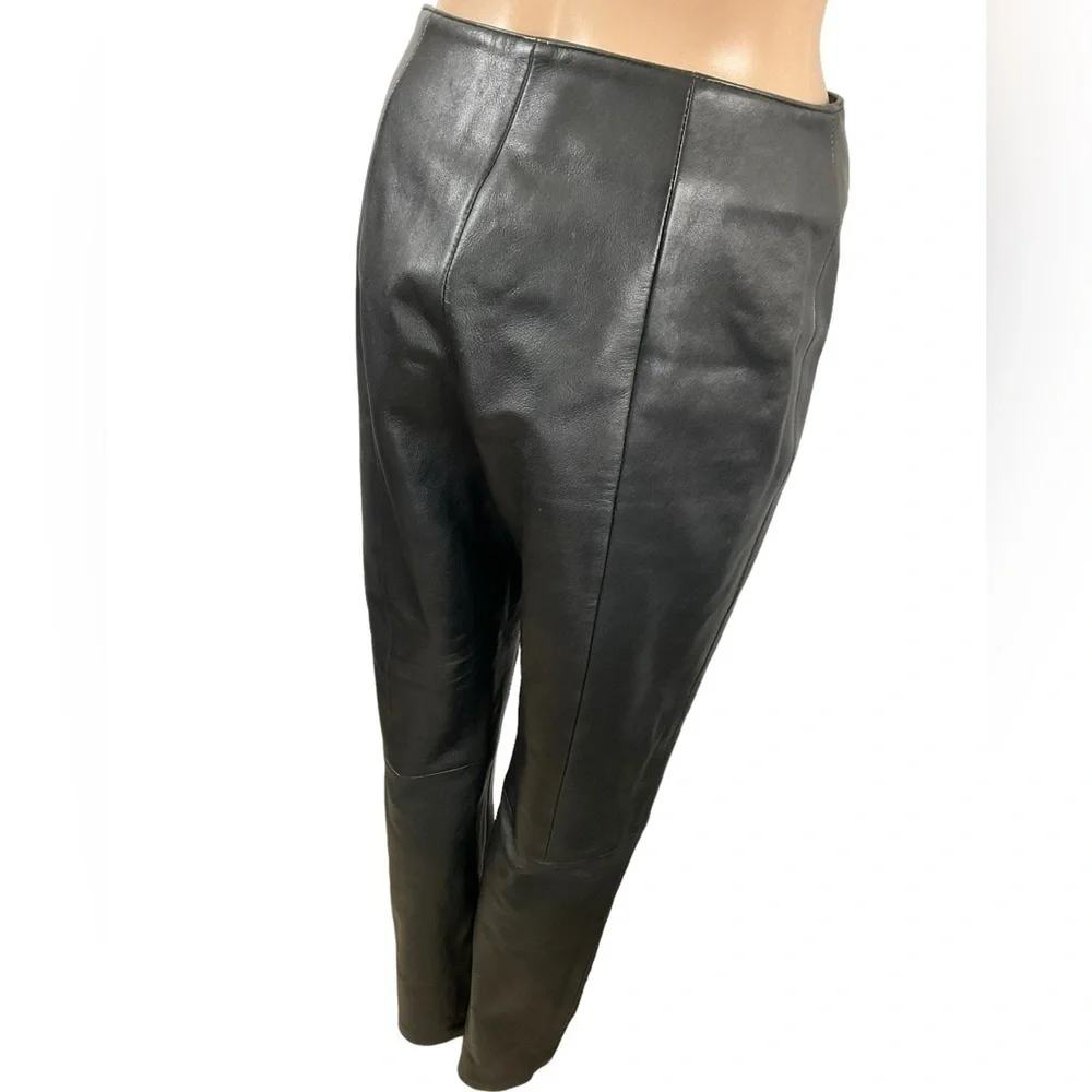 Hugo Buscati Collection Vintage Lined Black 100% leather Pants size 6T